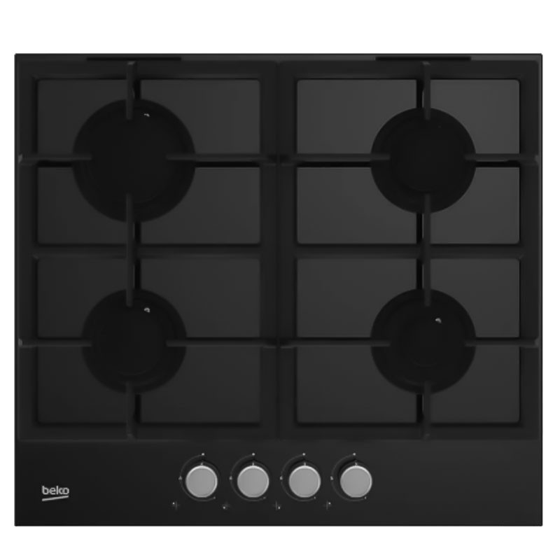 Plaque de Cuisson Encastrable BEKO / 4 Feux / Noir / HILG64225SB