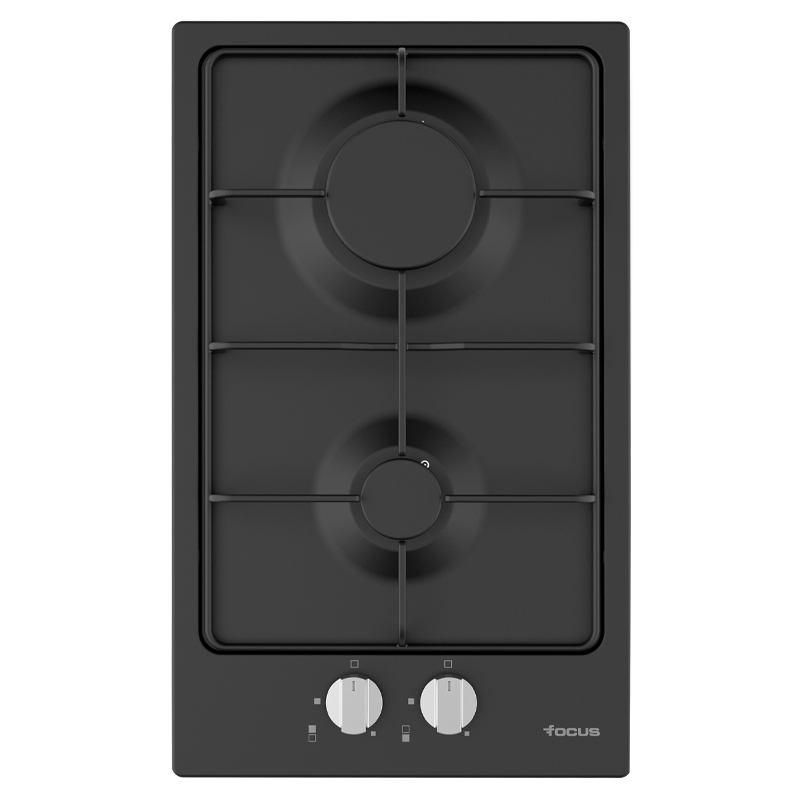 PLAQUE DE CUISSON ENCASTRABLE FOCUS 2 FEUX / Noir/ F.813B
