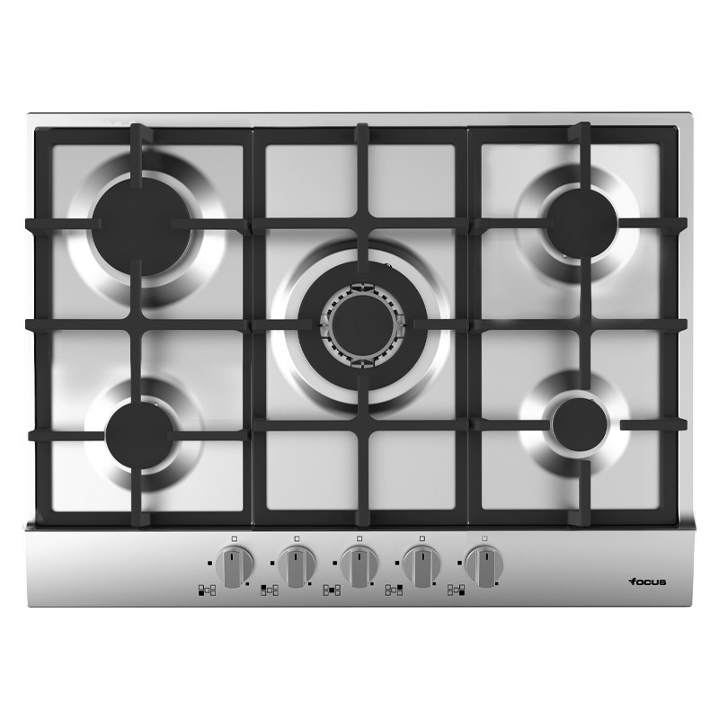 Plaque de cuisson Encastrable Focus 5 Feux / 70 cm/ Inox