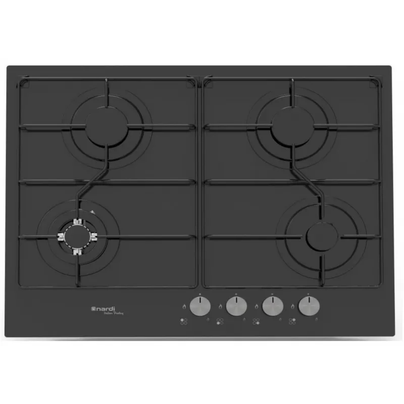Plaque de cuisson encastrable Nardi LG757AVN.T001 / 70cm / 4 Feux / Noir