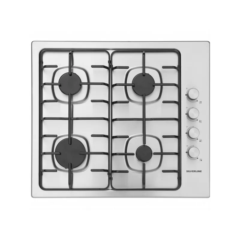 Plaque de cuisson Encastrable SILVERLINE / 4 Feux / Inox Thermocouple / laterale
