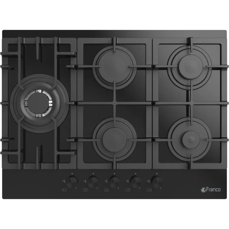 Plaque de cuisson Franco Prestige 5 feux 70 cm / Noir