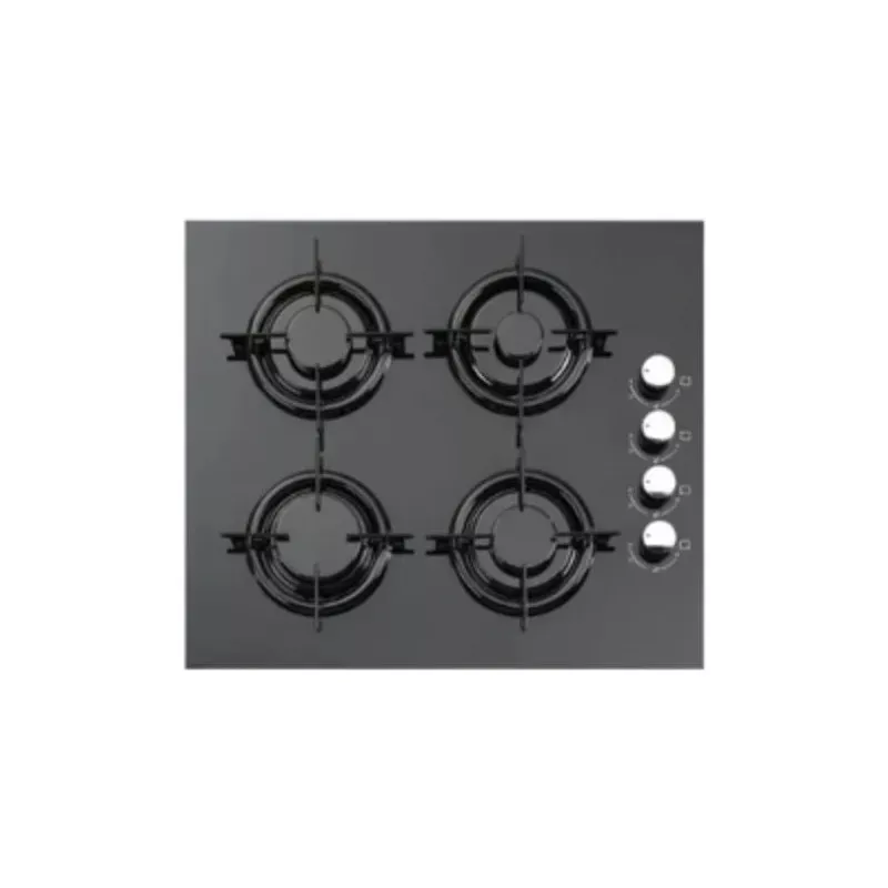 Plaque encastrable LUXELL / 4 Feux / Verre / NOIR