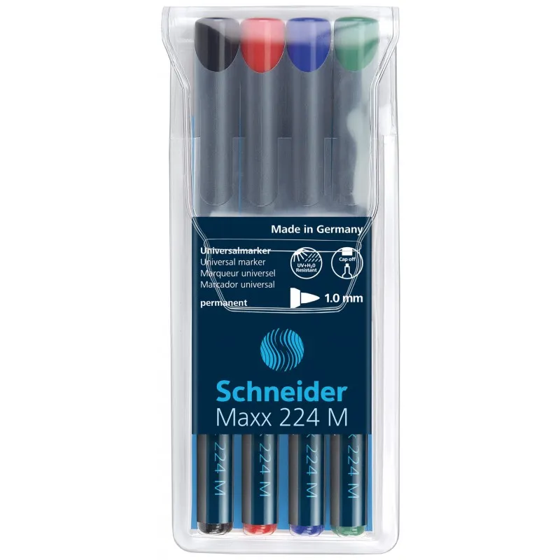 Pochette 4x Marqueur Permanent OHP 224 SCHNEIDER