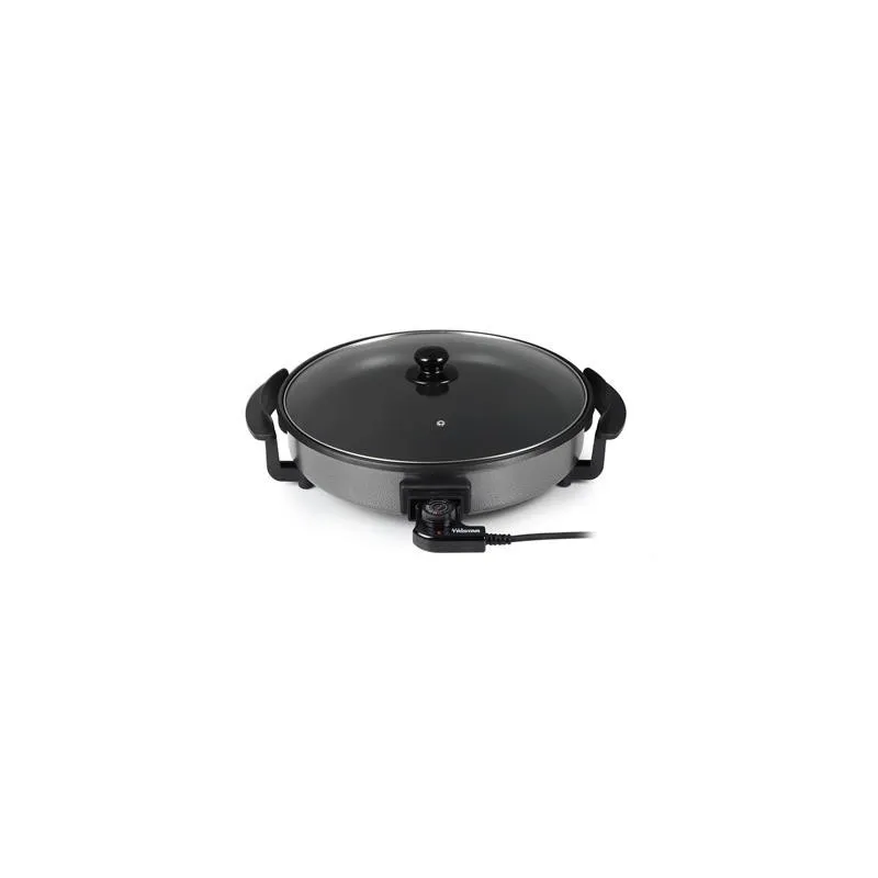 POELE ÉLECTRIQUE TRISTAR PZ-2964 / AVEC COUVERCLE 40 CM / 1500W / NOIR