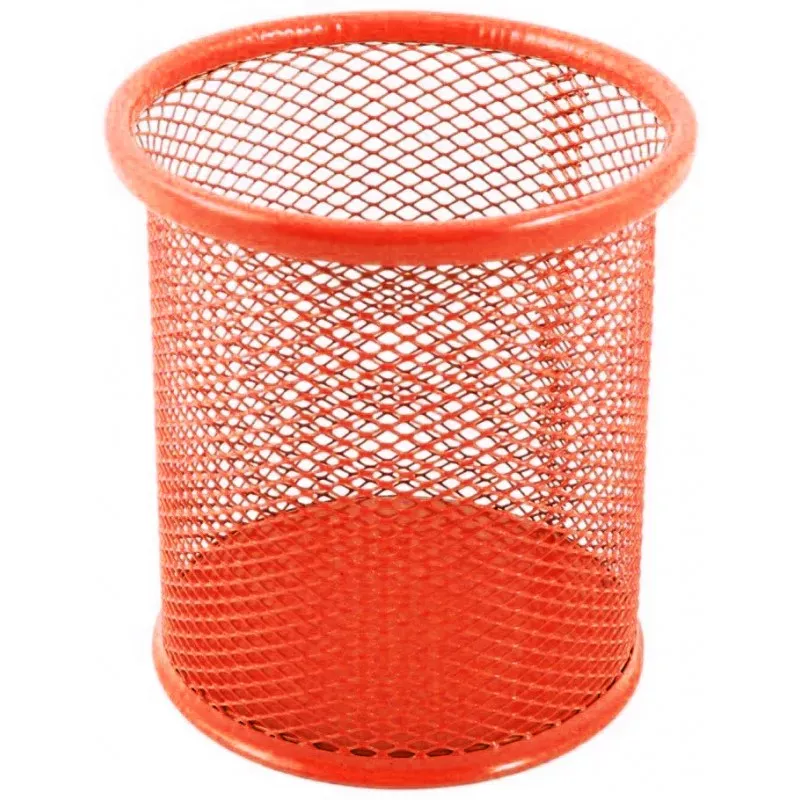 Porte Stylo Cylindre en métal / Orangé