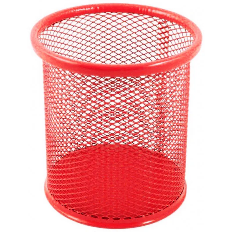 Porte Stylo Cylindre en métal / Rouge