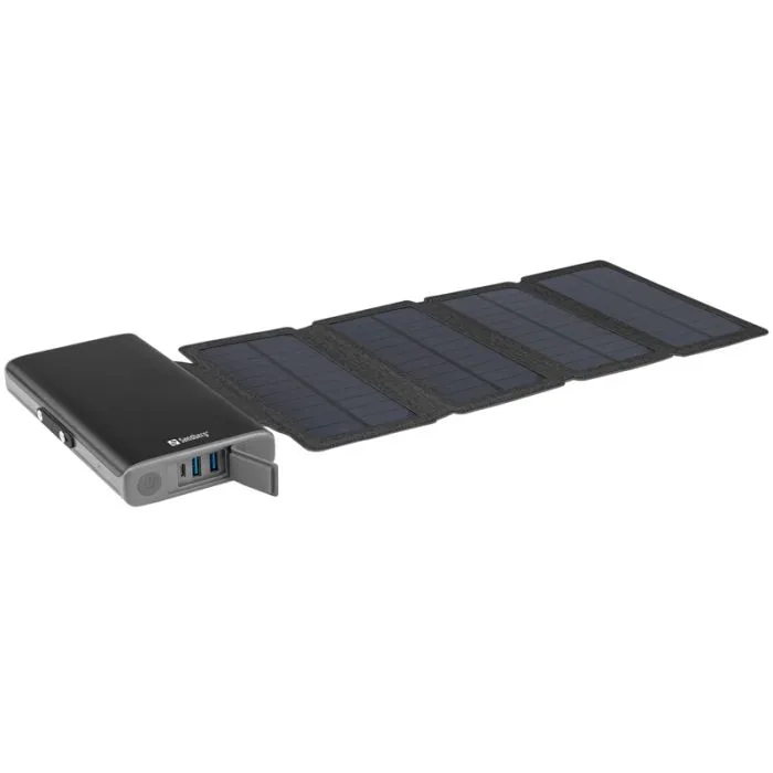 POWER BANK SOLAIRE SANDBERG / 25000 MAH / NOIR