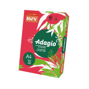 Rame Papier Rey ADAGIO Couleur / 500 Feuilles A4 / 80Gr / ROUGE