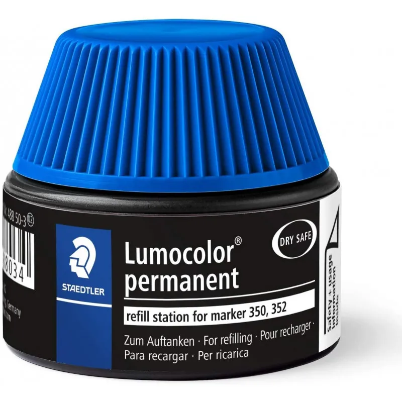 Recharge encre permanente STAEDTLER Lumocolor  / 30 ml / Bleu