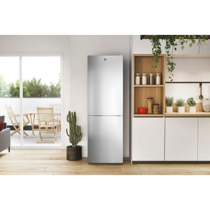 Réfrigérateur Combiné Nofrost Hoover / 341 L / Inox