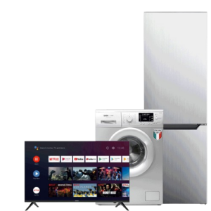 Réfrigérateur Combiné SABA SILVER +Machine à laver SABA 7KG +TV SABA 50 4K