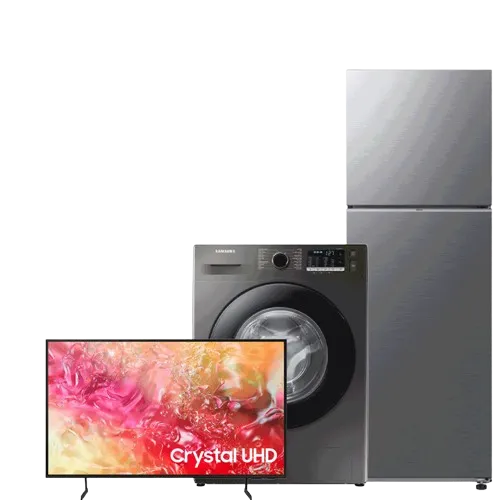 Réfrigérateur Samsung RT35 Silver +Machine à laver SAMSUNG 7KG +TV Samsung 50 4K