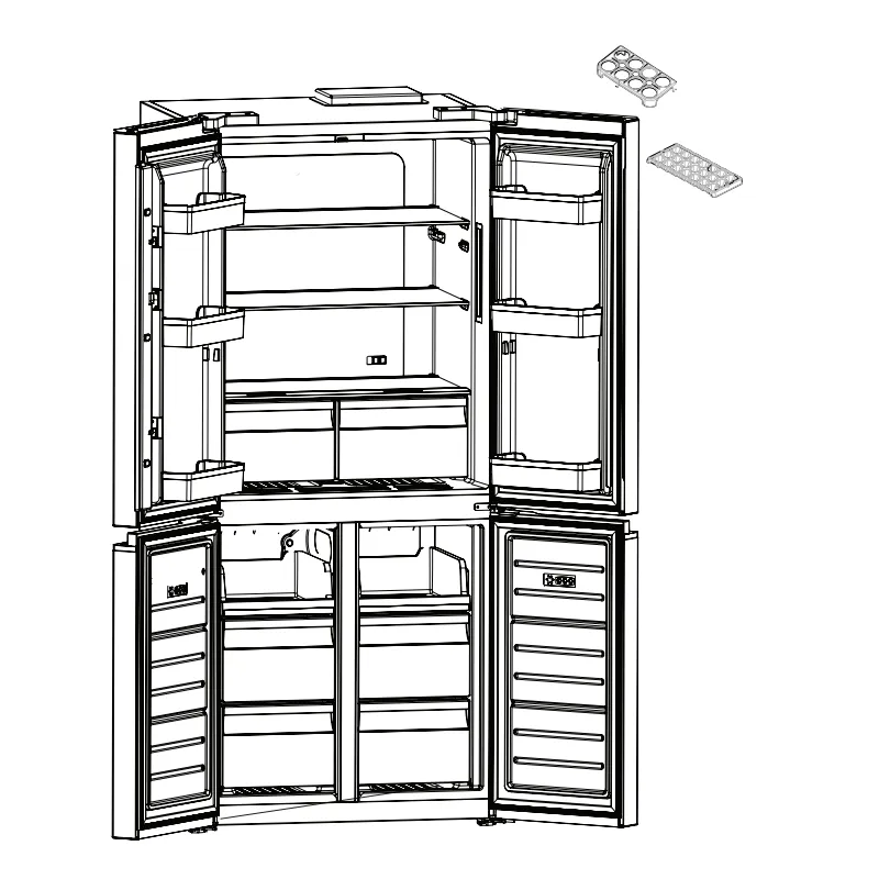 Réfrigérateur Side By Side FOCUS SMART.6200 / 4 Portes / INOX