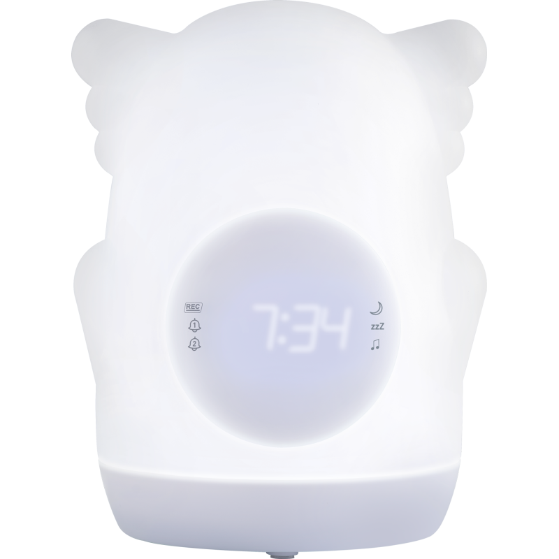 REVEIL LUMINEUX EDUCATIF PORTABLE AVEC SONS INTEGRES – AKSO - BLANC