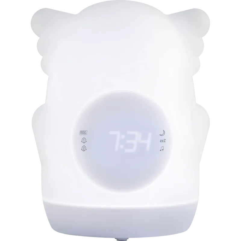 REVEIL LUMINEUX EDUCATIF PORTABLE AVEC SONS INTEGRES – AKSO - BLANC