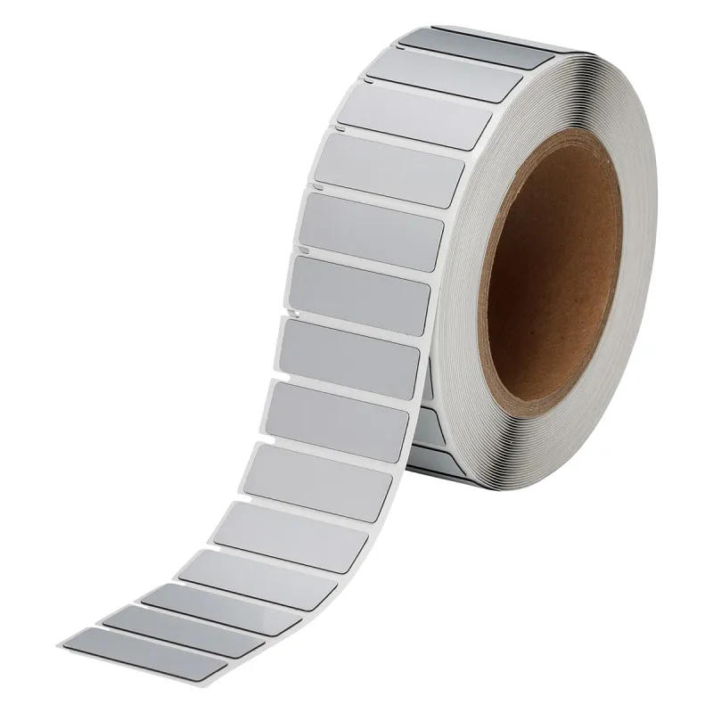 ROULEAU DE 2000 ÉTIQUETTES ARGENTÉES ADHÉSIVES 40 x 20 CM