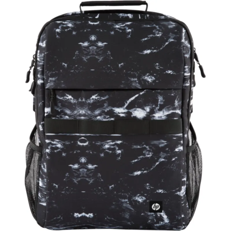 Sac à dos HP Campus XL imprimé marbre Pour Pc portable 16" / 20 Litres / Noir et Blanc