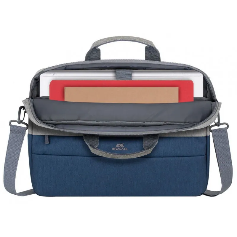 Sacoche pour pc portable 15.6" RivaCase 7532 / Gris et Bleu