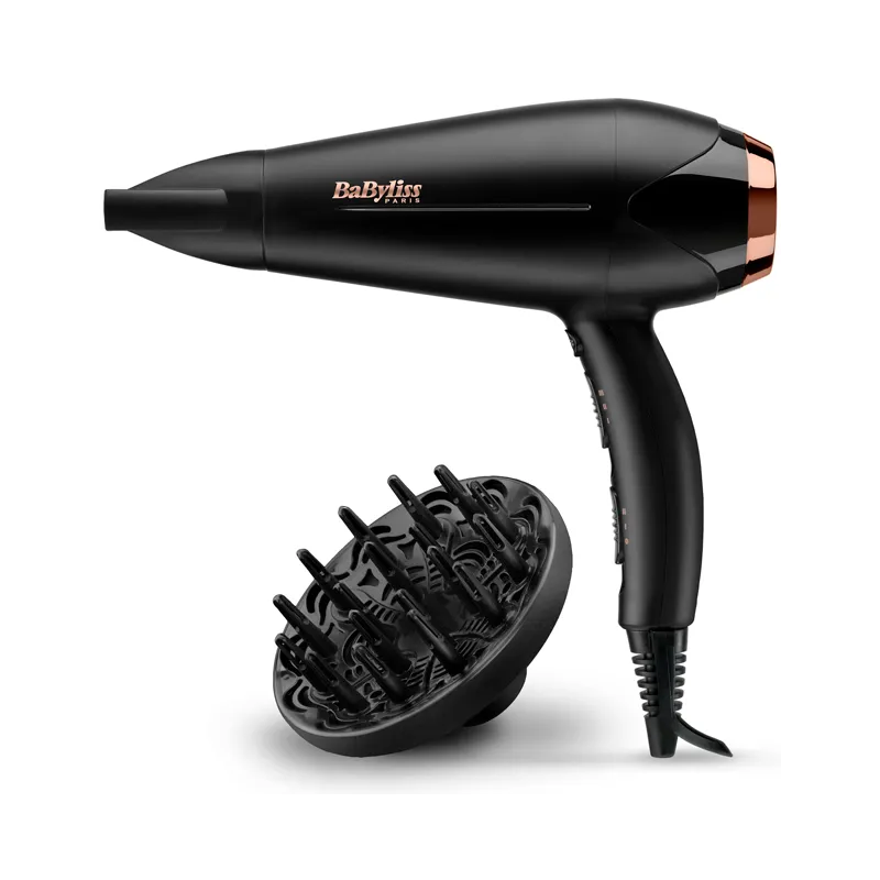 Sèche-cheveux Babyliss Turbo Shine D570DE / 2200 W / Noir & Gold