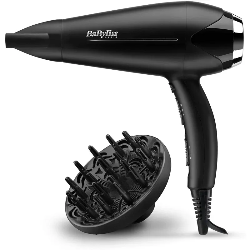 Sèche-cheveux Babyliss Turbo Shine D572DE / 2200 W / Noir & Argent