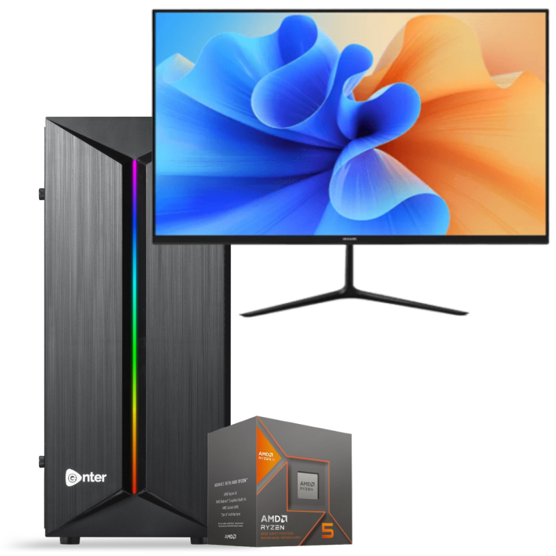 Setup Gamer Special Pc de Bureau Gaming / Ryzen 5 8600G / 32 Go Avec Écran Gaming AIWA 24" Full HD IPS / 180 Hz