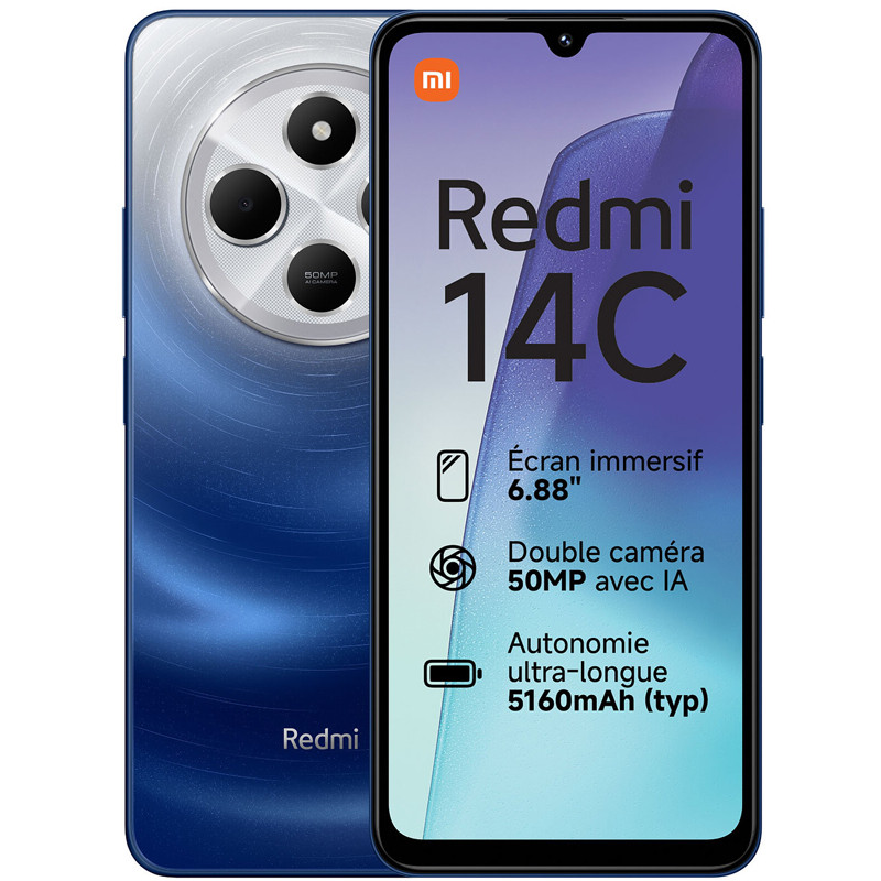 Smartphone XIAOMI Redmi 14C / 4GO /128GO / BLEU
