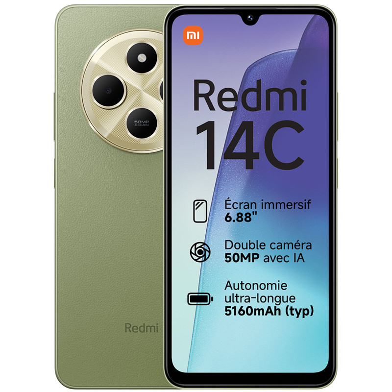 Smartphone XIAOMI Redmi 14C / 4GO /128GO / VERT