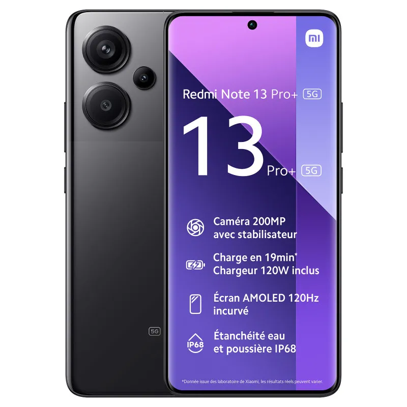 Smartphone XIAOMI Redmi Note 13 PRO+ 5G/ 12GO /512GO / NOIR