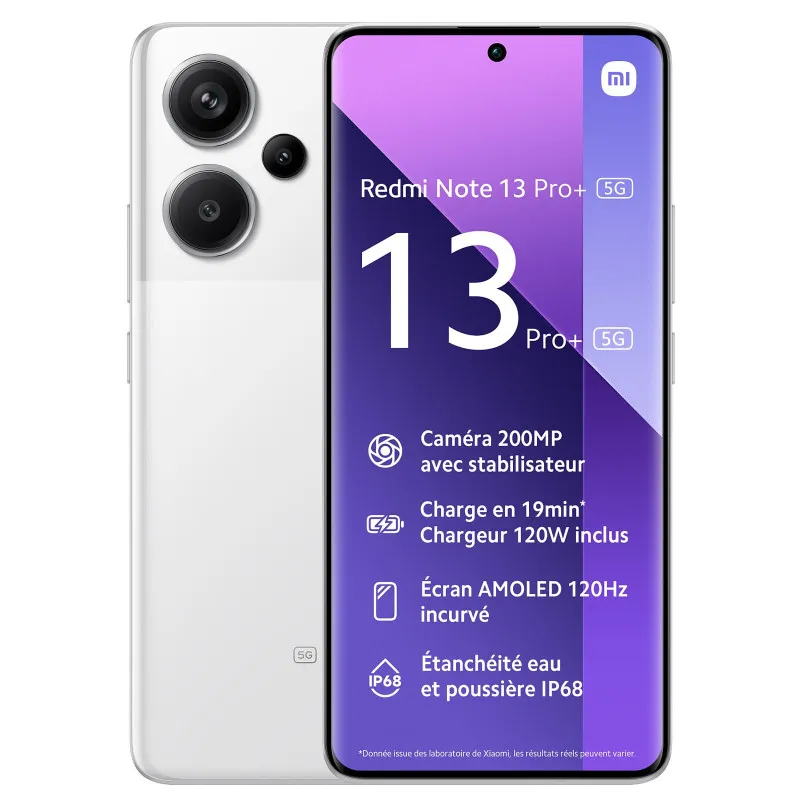 Smartphone XIAOMI Redmi Note 13 PRO + 5G/ 12GO /512GO /WHITE