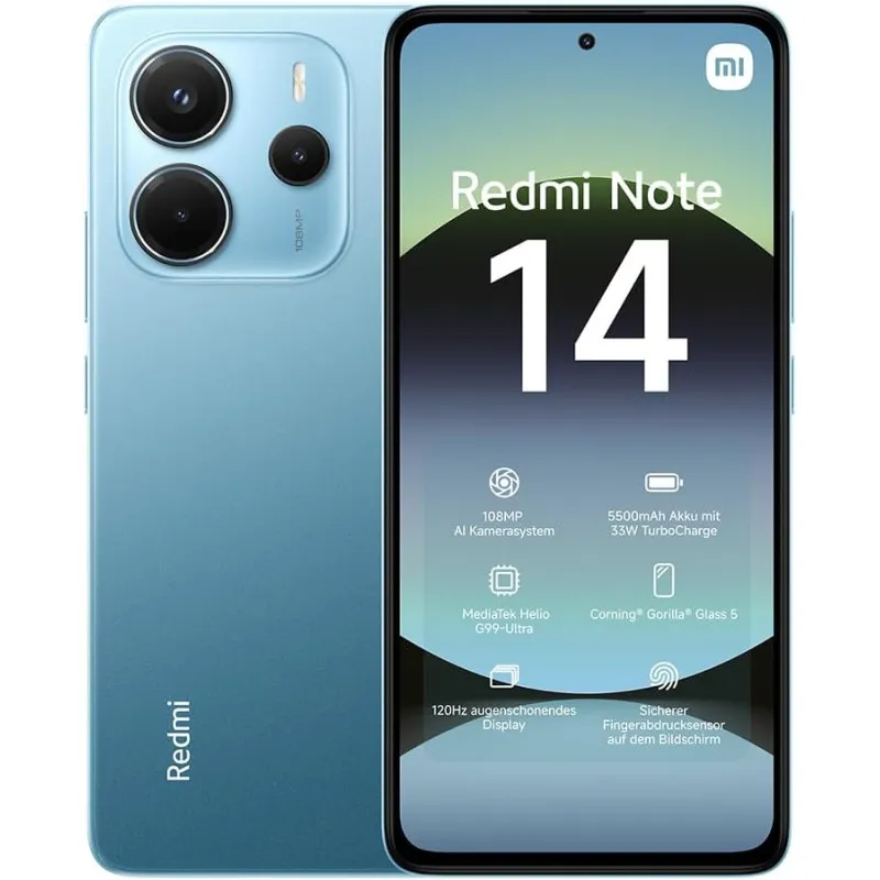 Smartphone XIAOMI Redmi Note 14 / 4G / 6 Go / 128 Go / Bleu