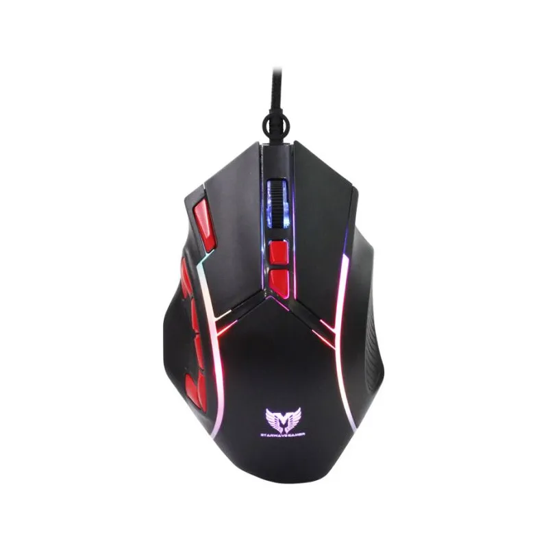 SOURIS GAMER FILAIRE STAR WAVE GM1137 RÉTROÉCLAIRAGE RGB /  NOIR