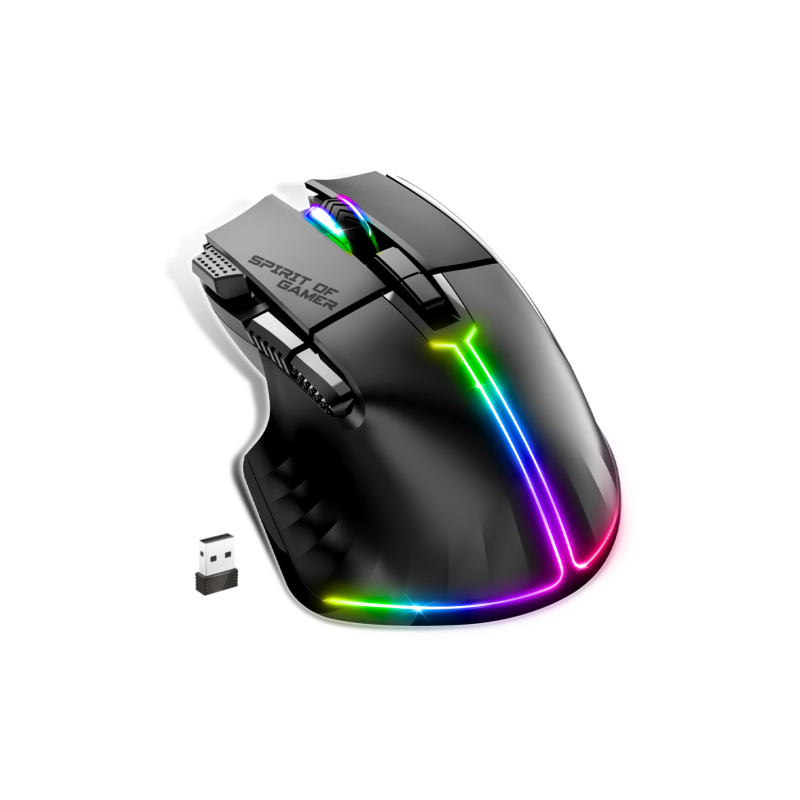 Souris Gamer sans fil Spirit of Gamer PRO M5 DARK 8000 DPI - NOIR