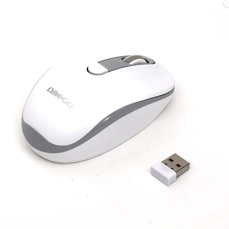 SOURIS OMEGA SANS FIL 1600DPI Blanc/Gris