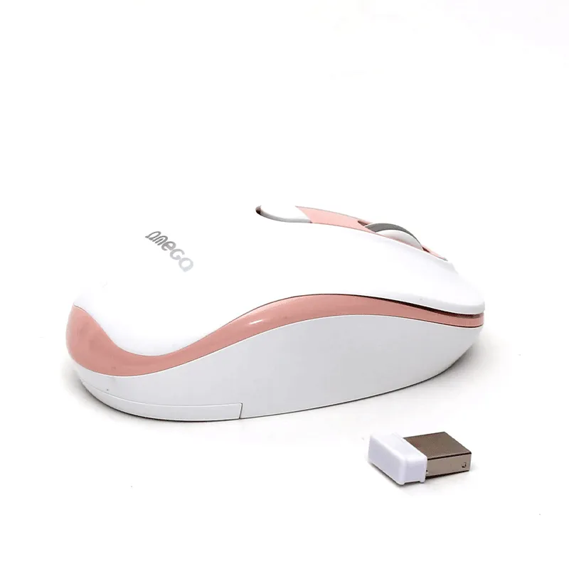 SOURIS OMEGA SANS FIL 1600DPI Blanc/rose