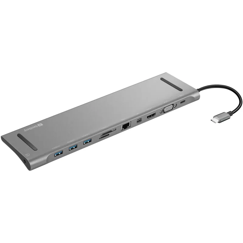 Station D’accueil tout en 1 USB-C Sandberg 136-23 / Gris