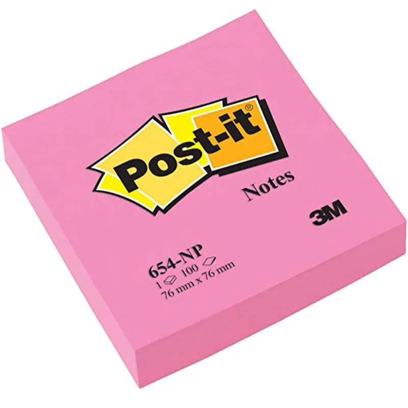 Stick Note 100 Feuilles 76 x 76 mm Fluo / Rose