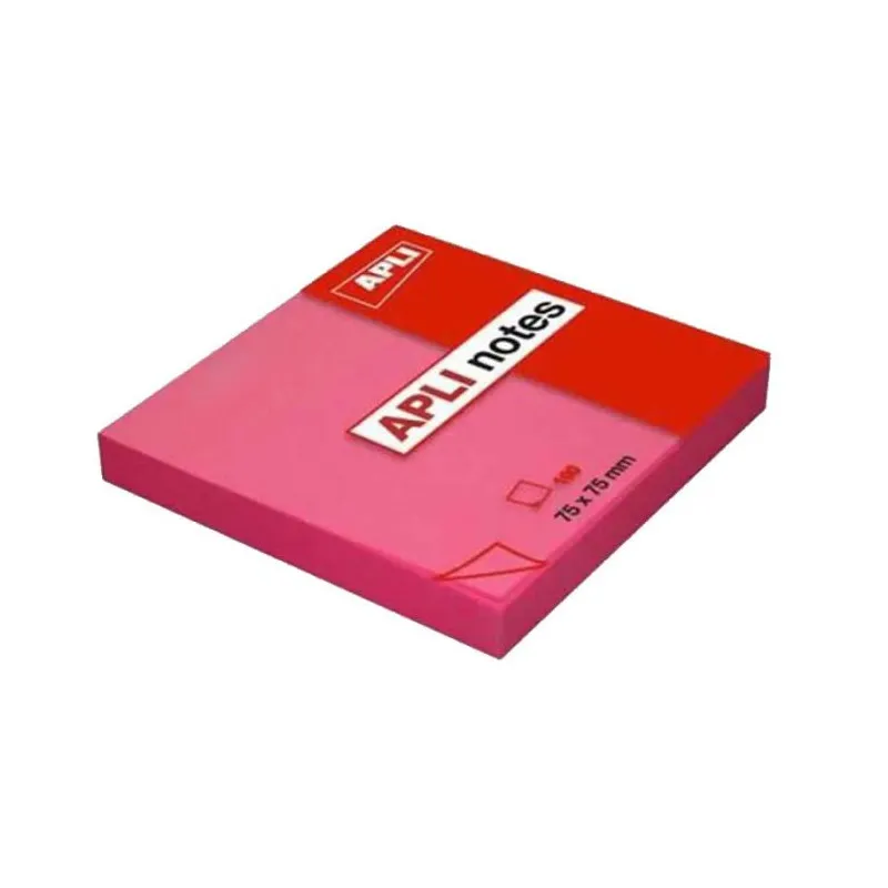 Stick Note Autocollantes  APLI 100 Feuilles 7 x 75 mm / Rose brillant