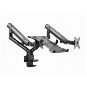 SUPPORT DE MONTAGE GEMBIRD REGLABLE AVEC PLATEAU PC PORTABLE (mouvement complet)