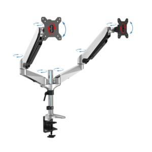 Support d’écran universel avec monture de bureau et ressort pneumatique Digitus DA-90353 / Gris