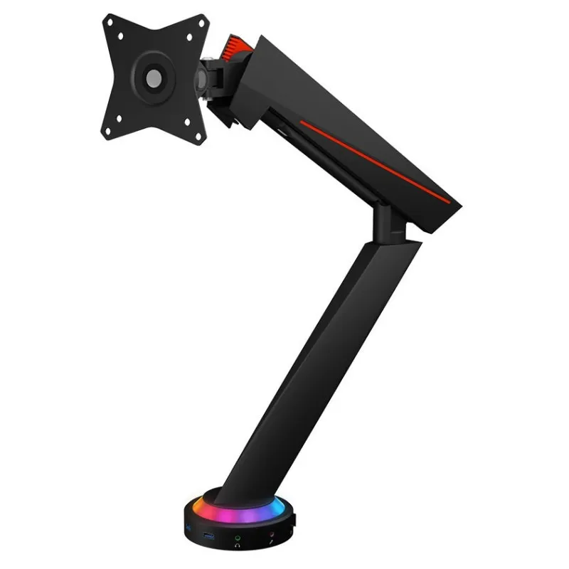 Support Gaming ICY BOX IB-MSG303BL-T pour écran / 32" / RGB / HUB