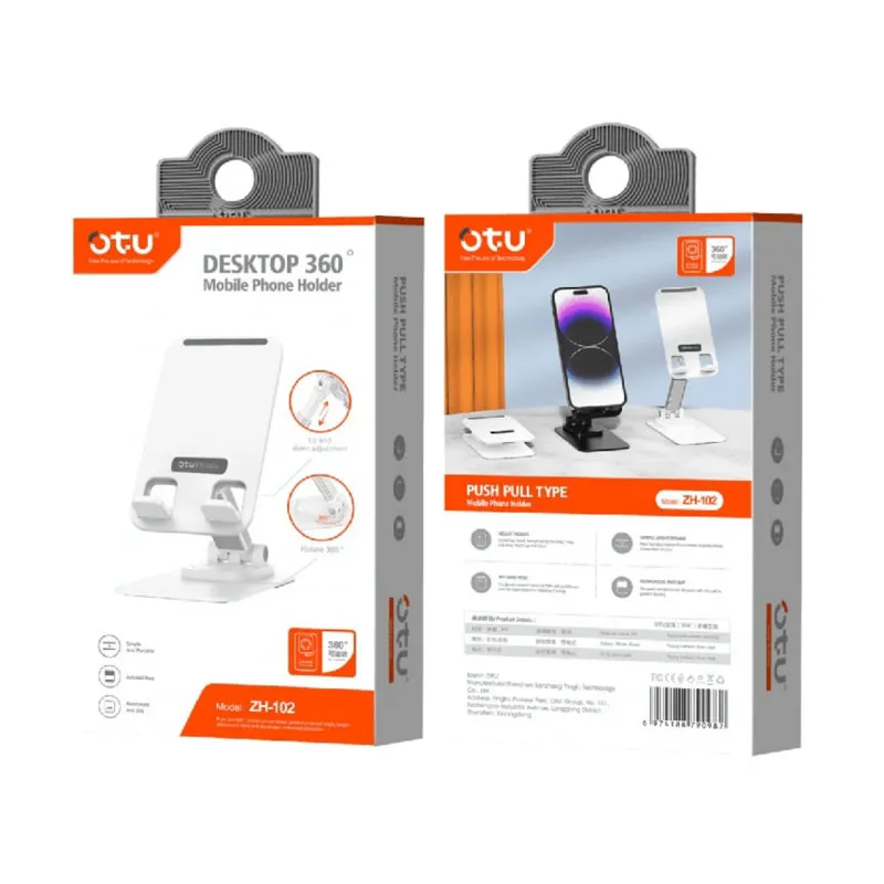 support telephone et tablette OTU pour bureau OTU ZH-102 / Noir