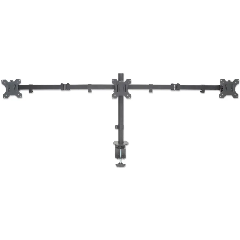 Support universel Manhattan pour 3 écrans avec bras mobiles à double articulation / 13" à 27"