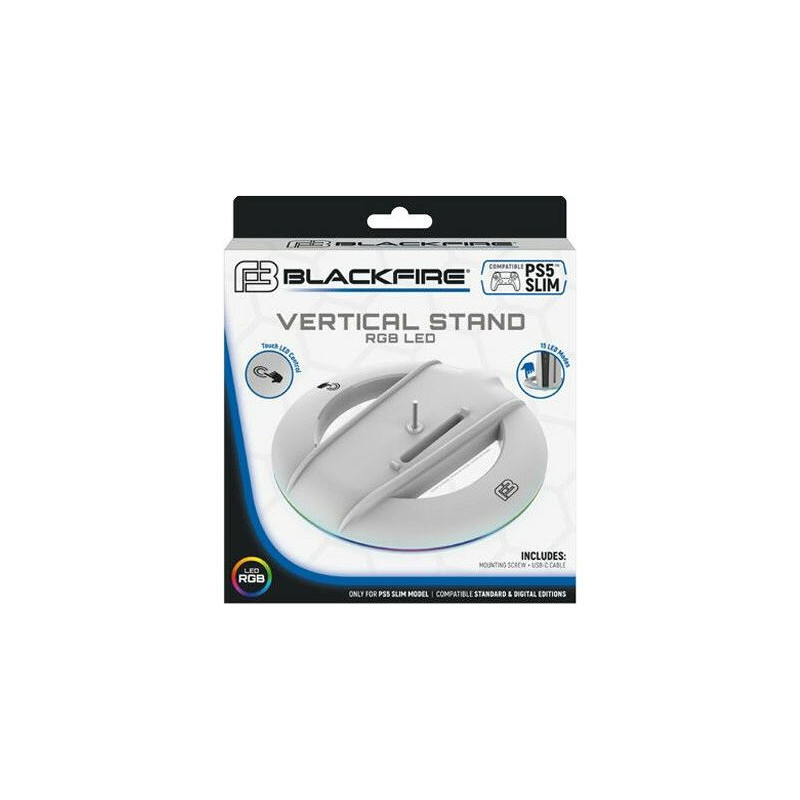 Support vertical LED RVB blanc Blackfire pour PS5 Slim