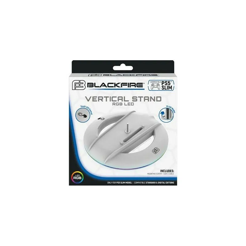 Support vertical LED RVB blanc Blackfire pour PS5 Slim