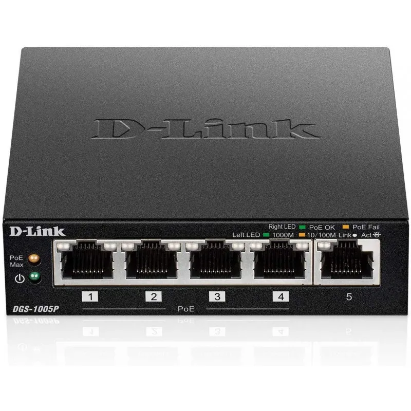 Switch D-Link DGS-1005P 5 ports 10/100/1000 Mbps