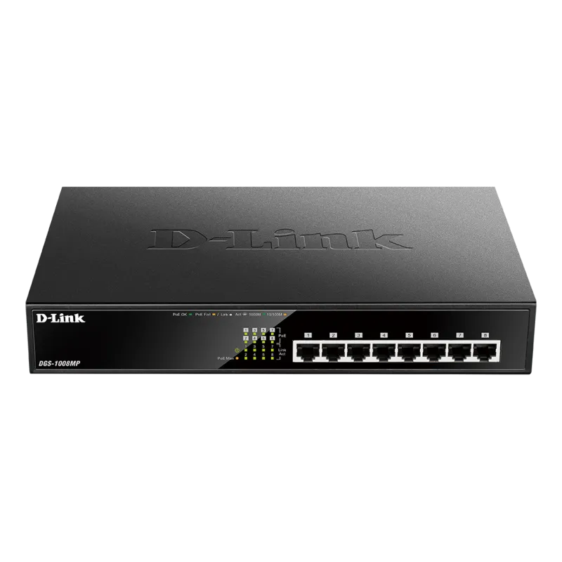 Switch D-Link Gigabit 8 ports 10/100/1000 Mbps PoE