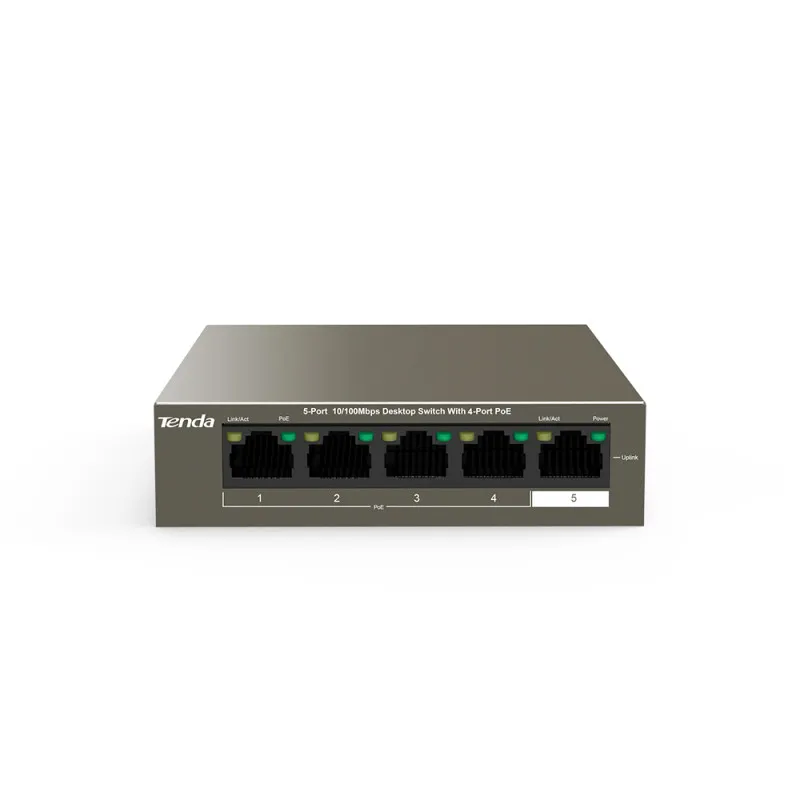 SWITCH DE BUREAU Tenda TEF1105P-4-63W  - 5 ports 10/100 Mbps avec PoE 4 ports