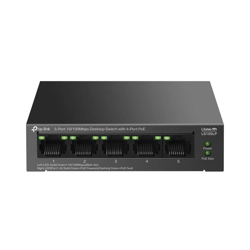 Switch de bureau TP-Link 5 ports 10/100 Mbps avec PoE 4 ports