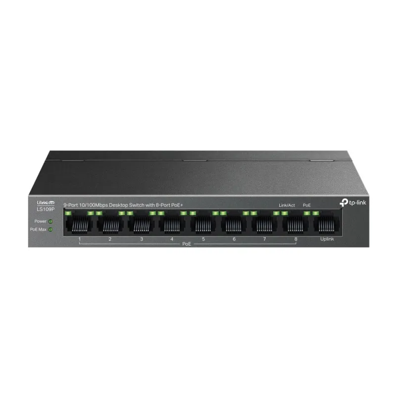 Switch de bureau Tp-link LS109P 9 ports 10/100 Mbps